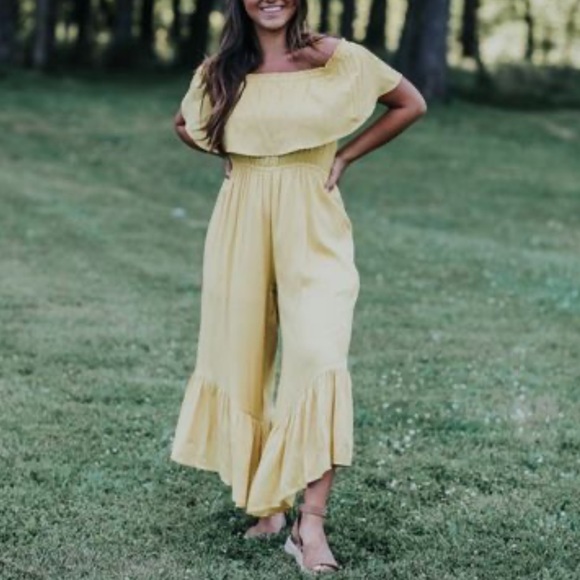 * S O L D * Bring On The Sunshine Jumpsuit - Picture 4 of 4